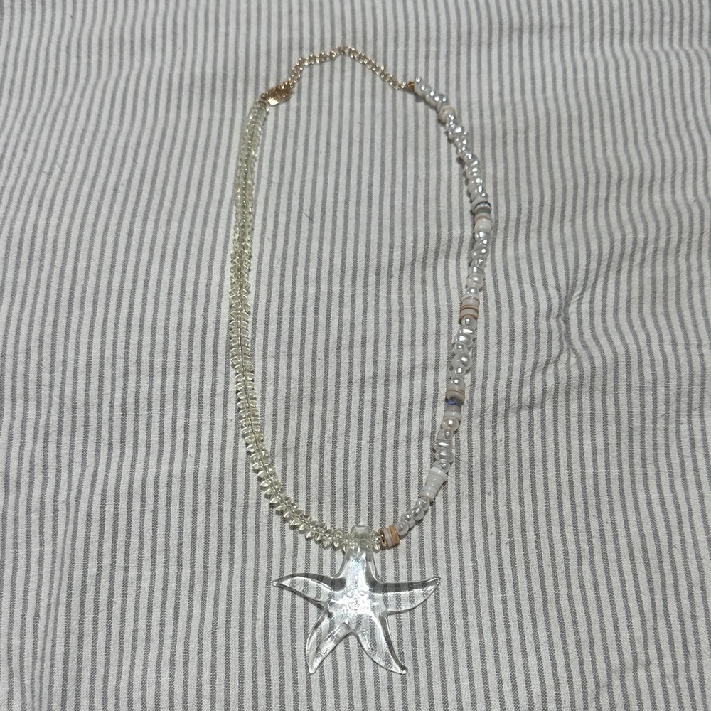 Anthropologie glass starfish necklace